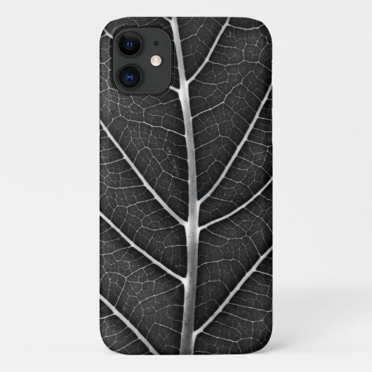 Zwart-wit gloeiend blad close-up Case-Mate iPhone case (Achterkant)