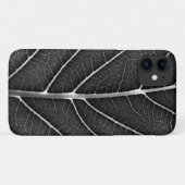 Zwart-wit gloeiend blad close-up Case-Mate iPhone case (Achterkant (horizontaal))