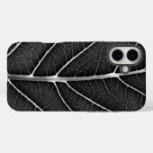 Zwart-wit gloeiend blad close-up Case-Mate iPhone case (Achterkant (horizontaal))