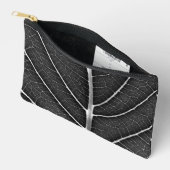 Zwart-wit gloeiend blad close-up etui (Open)