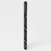 Zwart-wit gloeiend blad close-up iPhone hoesje (Rechterkant)