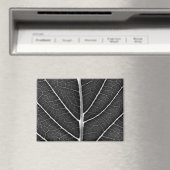 Zwart-wit gloeiend blad close-up magneet (Insitu (Vaatwasser))