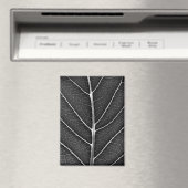 Zwart-wit gloeiend blad close-up magneet (Insitu (Vaatwasser))