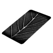 Zwart-wit gloeiend blad close-up magneet (Linkerzijde)