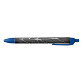 Zwart-wit gloeiend blad close-up zwarte inkt pen (Bodem)