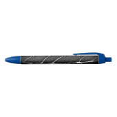 Zwart-wit gloeiend blad close-up zwarte inkt pen (Bovenkant)