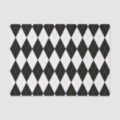 Zwart | wit | Gold Argyle Pattern Tissuepapier (Voorkant)