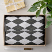 Zwart | wit | Gold Argyle Pattern Tissuepapier (Geschenk)