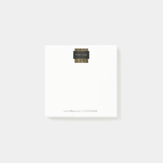 Zwart-wit Gold conceptueel minimale geometrie Post-it® Notes (Voorkant)
