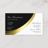 Zwart-wit Gold decor met Mo Modern Visitekaartje (Achterkant)