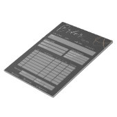 Zwart-wit Gold Glitter Business Order Form Notitieblok (Schuin)
