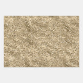 Zwart-wit Gold Glitter Zebra afdrukken Inpakpapier Vel (Voorkant 3)