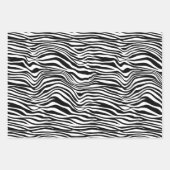Zwart-wit Gold Glitter Zebra afdrukken Inpakpapier Vel (Voorkant)