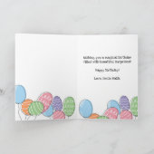 Zwart Wit Goldendoodle Dog Happy Birthday Kaart (Binnen)