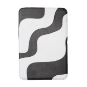 Zwart & Wit Golf Abstract Moderne Kunst Chic Badmat (Voorkant Verticaal)