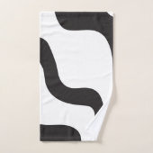 Zwart & Wit Golf Abstracte Moderne Kunst Chic Bad Handdoek (Handdoek)