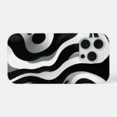 Zwart-Wit Golf Op Art, iPhone Hoesje (Achterkant horizontaal)