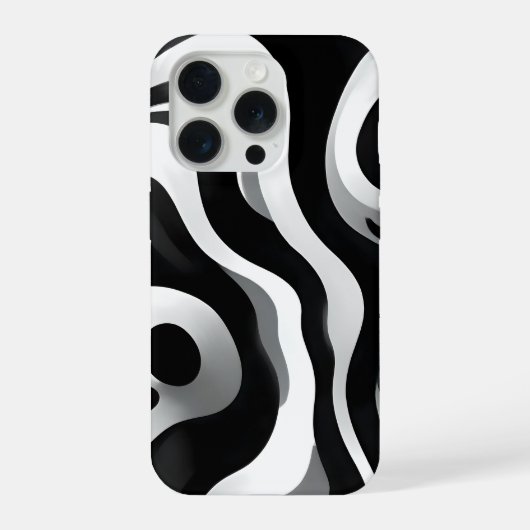 Zwart-Wit Golf Op Art, iPhone Hoesje (Achterkant)
