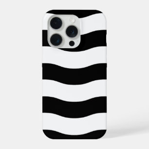 Zwart & Wit Golf Streep Hoesje iPhone 15 Pro Case