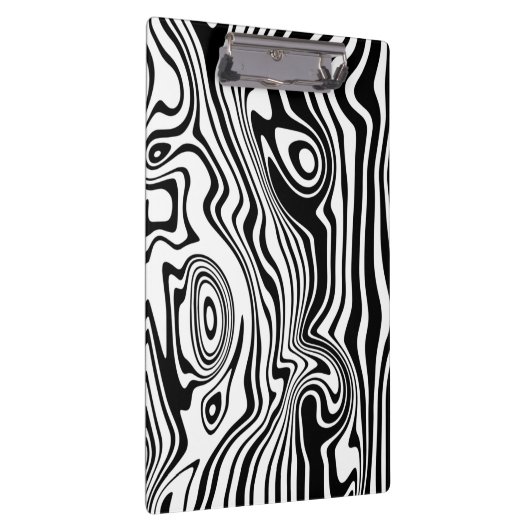Zwart Wit Golf Stripes Klembord of Kies Kleur (Rechts)