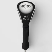 Zwart-wit golfhoofdhoes golfheadcover (Voorkant)