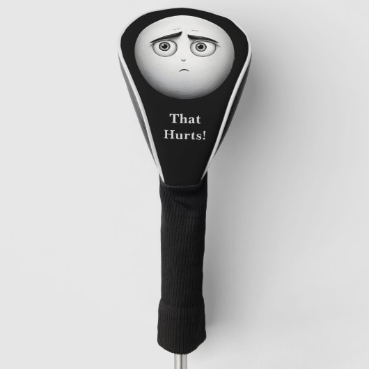 Zwart-wit golfhoofdhoes golfheadcover (Voorkant)