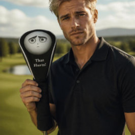 Zwart-wit golfhoofdhoes golfheadcover