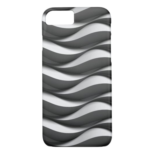 zwart-wit golfpatroon Case-Mate iPhone case (Achterkant)