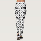 Zwart-wit golfpatroon leggings (Achterkant)