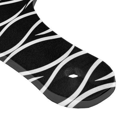 Zwart-wit golfpatroon met aangepast monogram snijplank (Hoek)