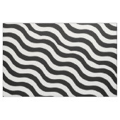 Zwart wit golvende strepen stof (Fat Quarter)