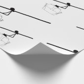 Zwart-wit gondel inpakpapier. cadeaupapier (Hoek)