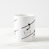 Zwart-wit gondel koffie mok (Center)