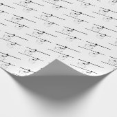 Zwart & wit gondels met ski's cadeaupapier (Hoek)