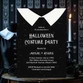 Zwart & Wit Gothic Meisje Jurk Halloween Party Kaart
