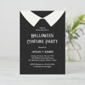 Zwart & Wit Gothic Meisje Jurk Halloween Party Kaart (Staand voorkant)