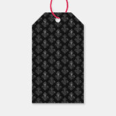 Zwart & Wit Gotisch Huwelijksmonogram Cadeaulabel (Achterkant)