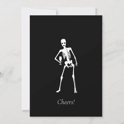 Zwart-wit Gotisch Minimalistisch Save The Date Kaart (Achterkant)