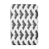 Zwart-wit gotisch vleermuispatroon badmat (Voorkant Verticaal)