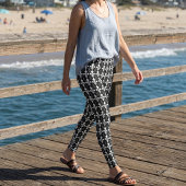 Zwart & Wit Gotische Fleur-de-Lis Leggings