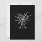 Zwart-wit Gotische Halloween Save The Date (Achterkant)