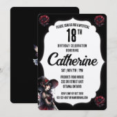 Zwart-Wit Gotische Verjaardag Kaart (Voorkant / Achterkant)