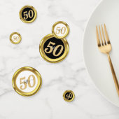 Zwart & Wit Goud 50 Vijftig jaar 50ste verjaardag Confetti (Groep)