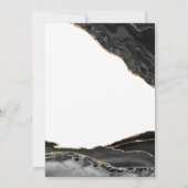 Zwart wit goud agaat 60e verjaardag kaart (Achterkant)