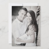 Zwart Wit Goud Bloemen Rozen Elegant Traditioneel Save The Date (Achterkant)