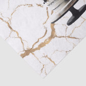 Zwart & Wit Goud Bloemen Tier Cake Vrijgezellenfee Tissuepapier (Detail)