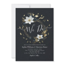 Zwart wit goud bloemenkrans we doen bruiloft foto