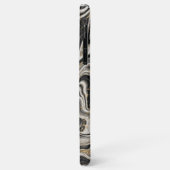 Zwart Wit & Goud Chic Spiraal Modern Abstract Case-Mate iPhone Case (Achterkant/links)