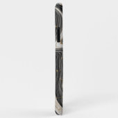 Zwart Wit & Goud Chic Werveling Modern Abstract Case-Mate iPhone Case (Achterkant/rechts)