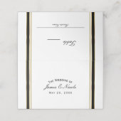 Zwart Wit Goud Classy Elegant Tafelnummer Plaatskaartje (Buitenkant ongevouwen)
